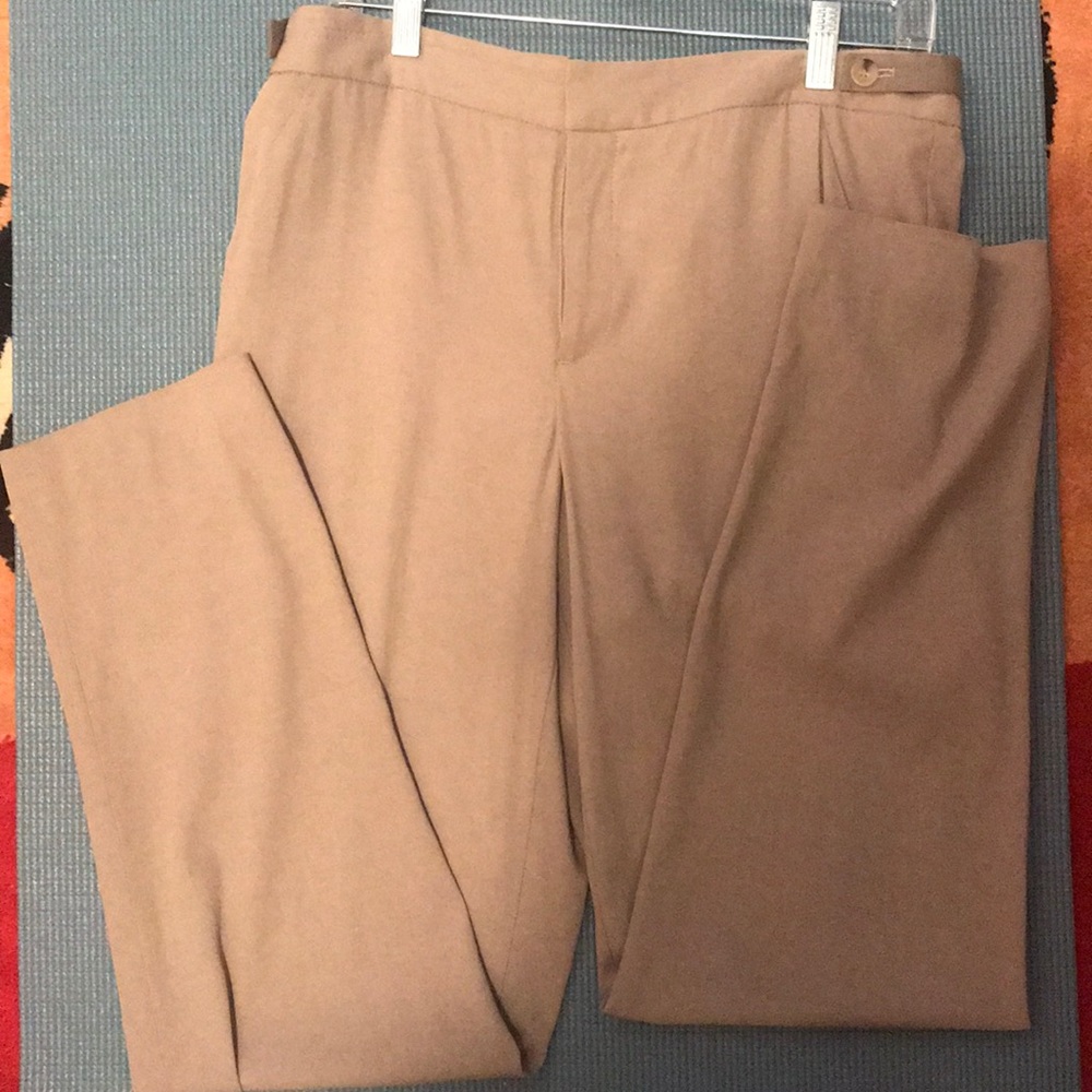 Helmet Lang silk lined tan pants size 10